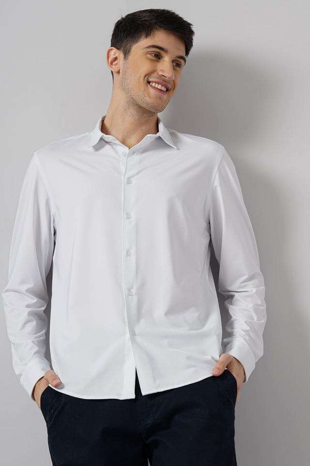 Solid-Polyester-Regular-Fit-Men-s-Casual-Shirt
