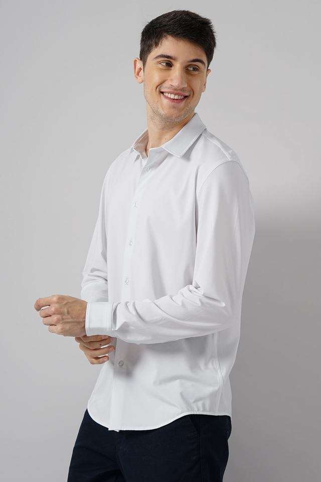 Solid-Polyester-Regular-Fit-Men-s-Casual-Shirt