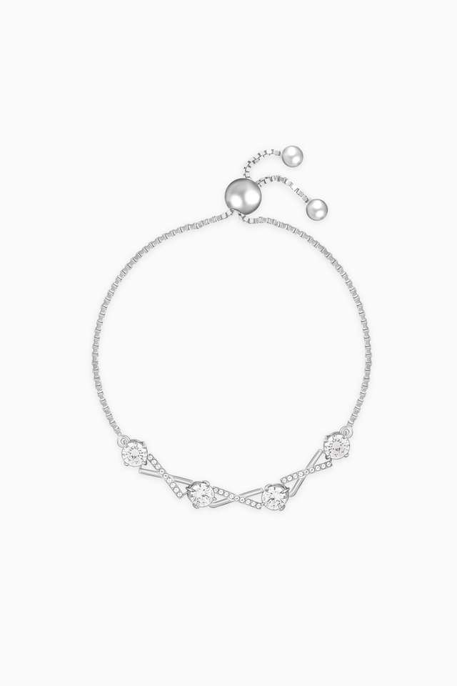 Silver-Zircon-Excess-Bracelet