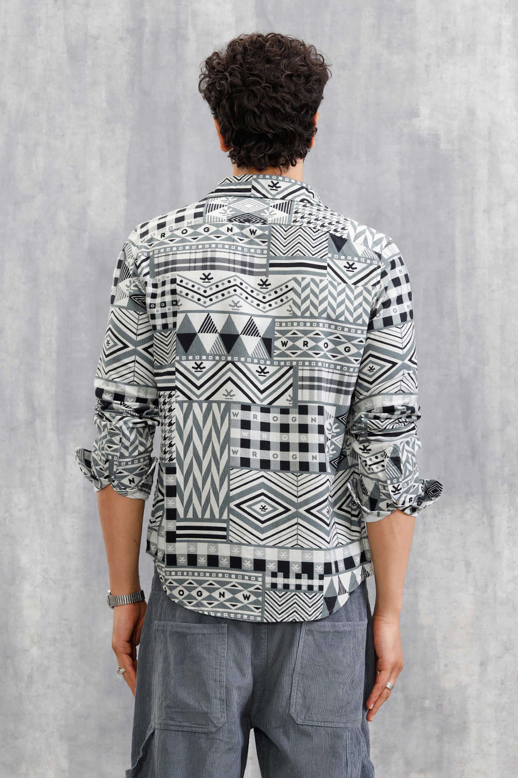 Geometric-Print-Cotton-Regular-Fit-Men-s-Casual-Wear-Shirt