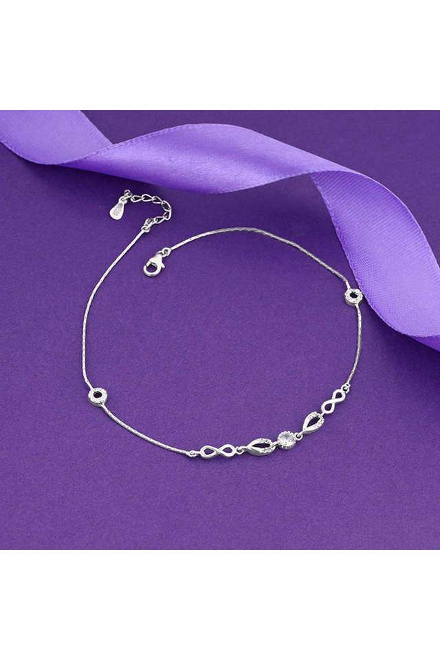 Silver-Infinity-Zirconia-Anklet