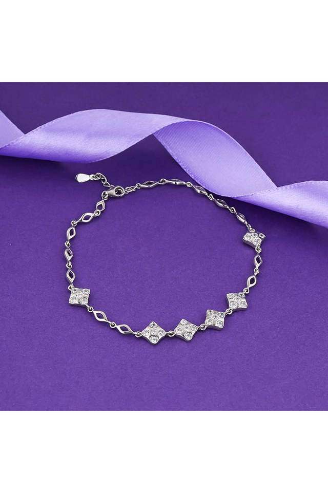 Silver-Zircon-Studded-Square-Anklet