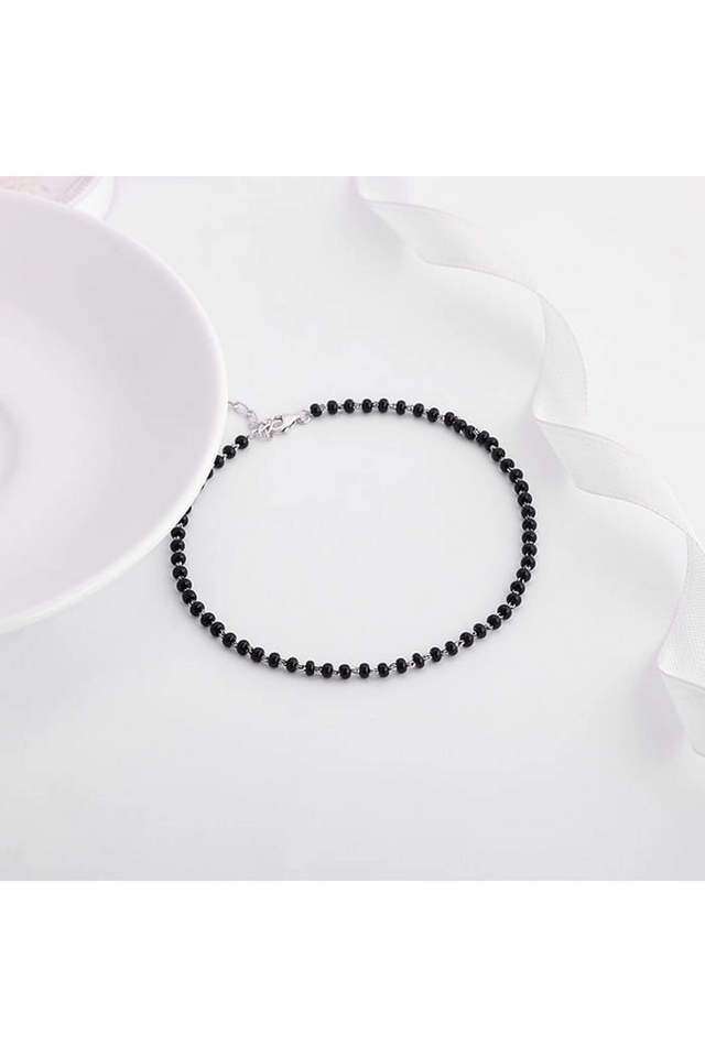Silver-Swaying-Shadows-Black-Beads-Anklet