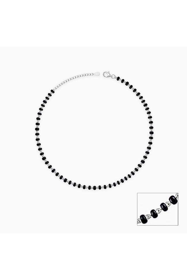 Silver-Swaying-Shadows-Black-Beads-Anklet