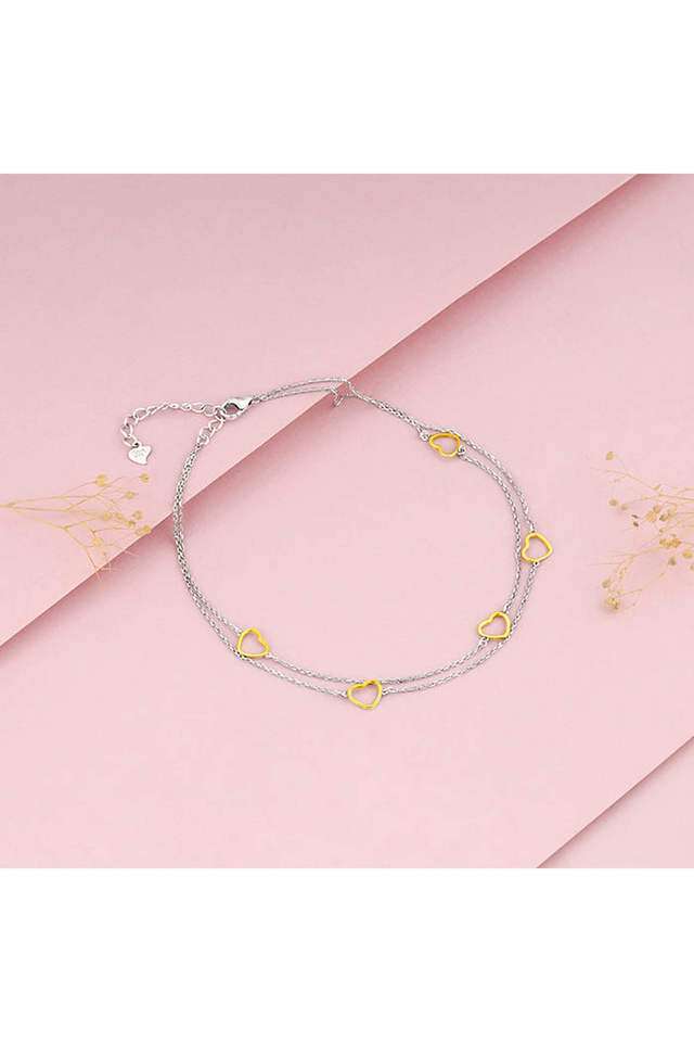 Dual-Tone-United-Hearts-Anklet