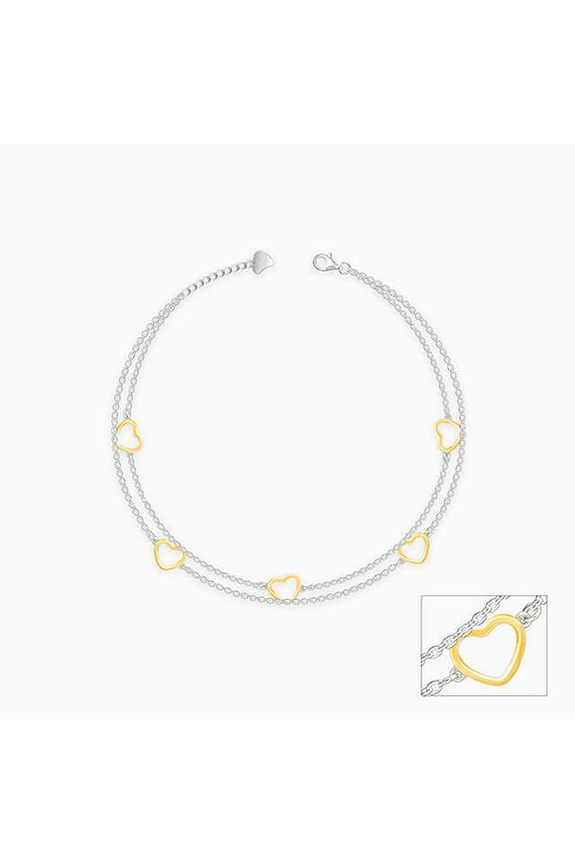 Dual-Tone-United-Hearts-Anklet