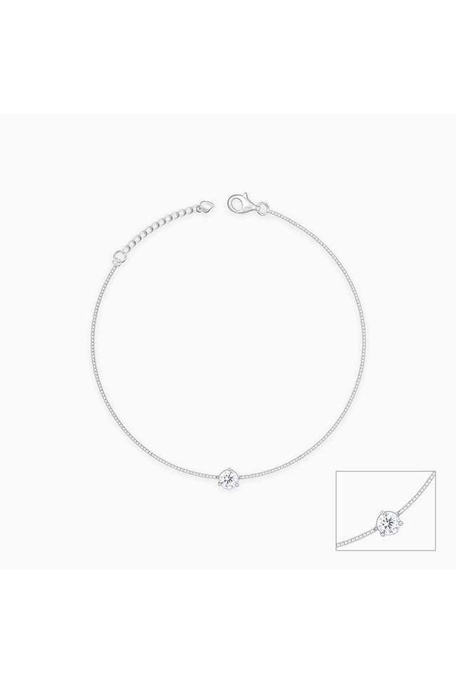 Silver-Zirconia-Anklet