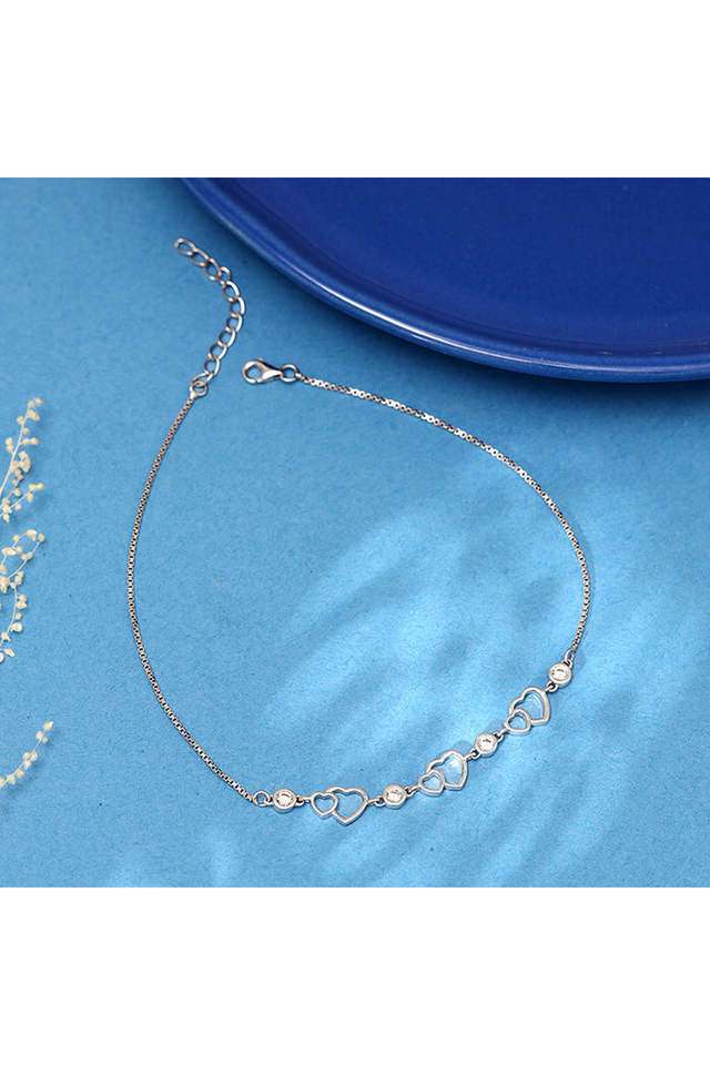 Silver-Heart-Anklet