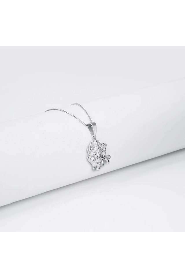 Silver-Durga-Pendant-With-Box-Chain
