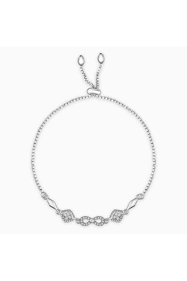 Valentines-Silver-Women-s-Spring-Ring-Clasp-Bracelet