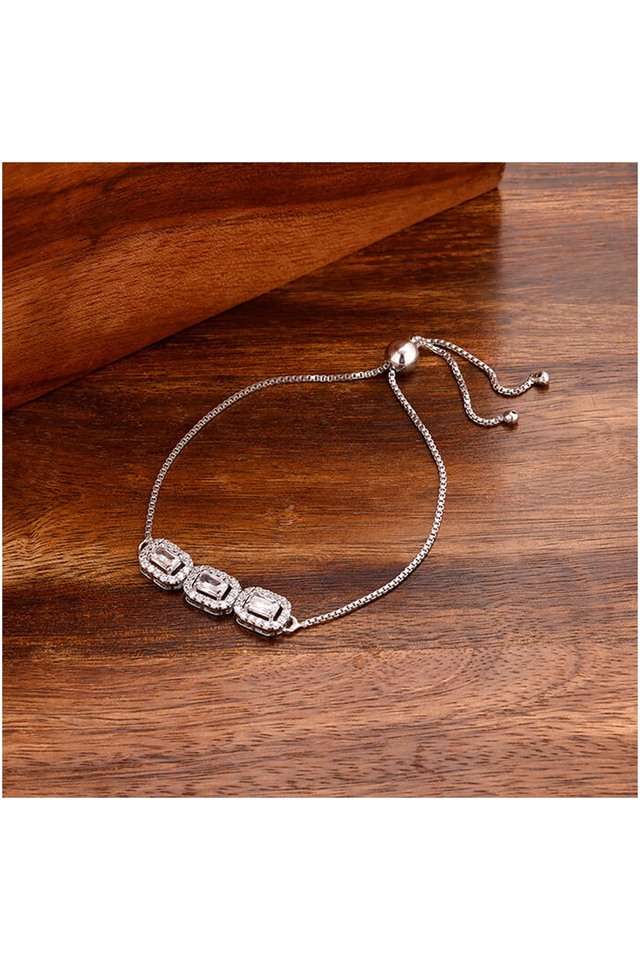 Stylish-Zircon-Spring-Ring-Clasp-Western-Womens-Bracelet