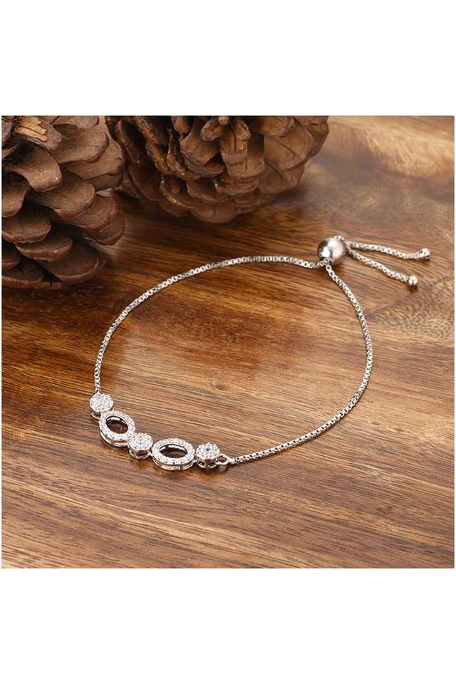 Stylish-Zircon-Spring-Ring-Clasp-Western-Womens-Bracelet