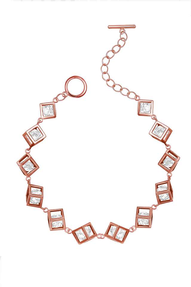 Sterling-Silver-Stylishcubic-Zirconia-Womens-Western-Bracelet