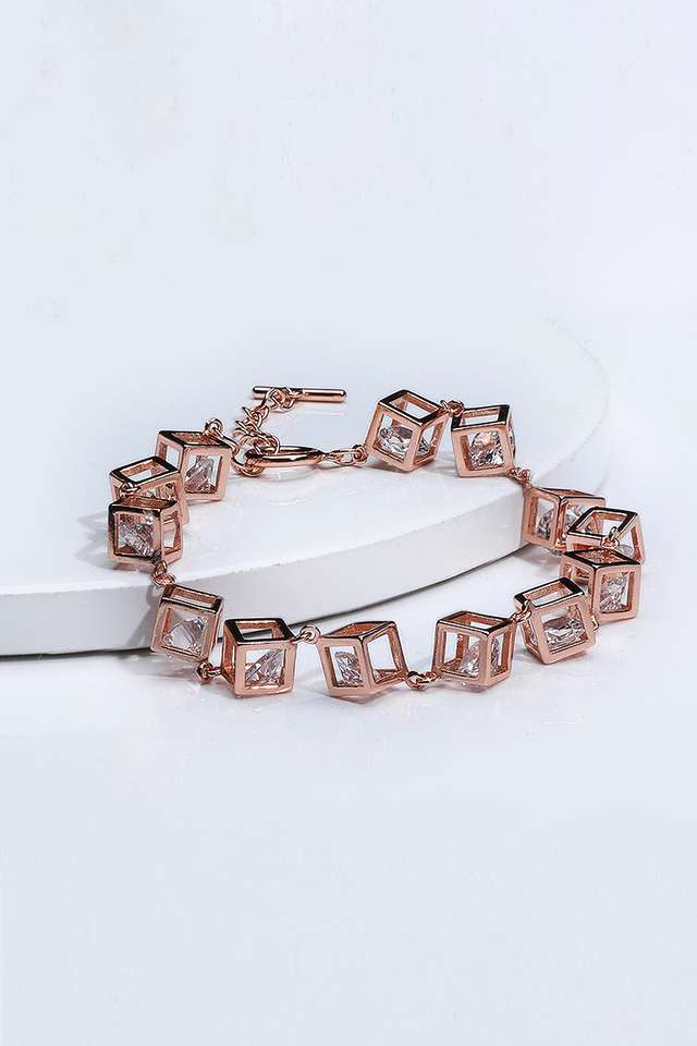 Sterling-Silver-Stylishcubic-Zirconia-Womens-Western-Bracelet