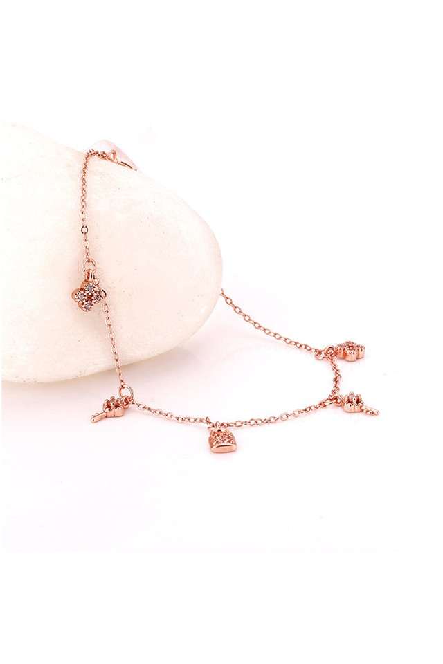 Stylish-Zircon-Spring-Ring-Clasp-Western-Womens-Bracelet