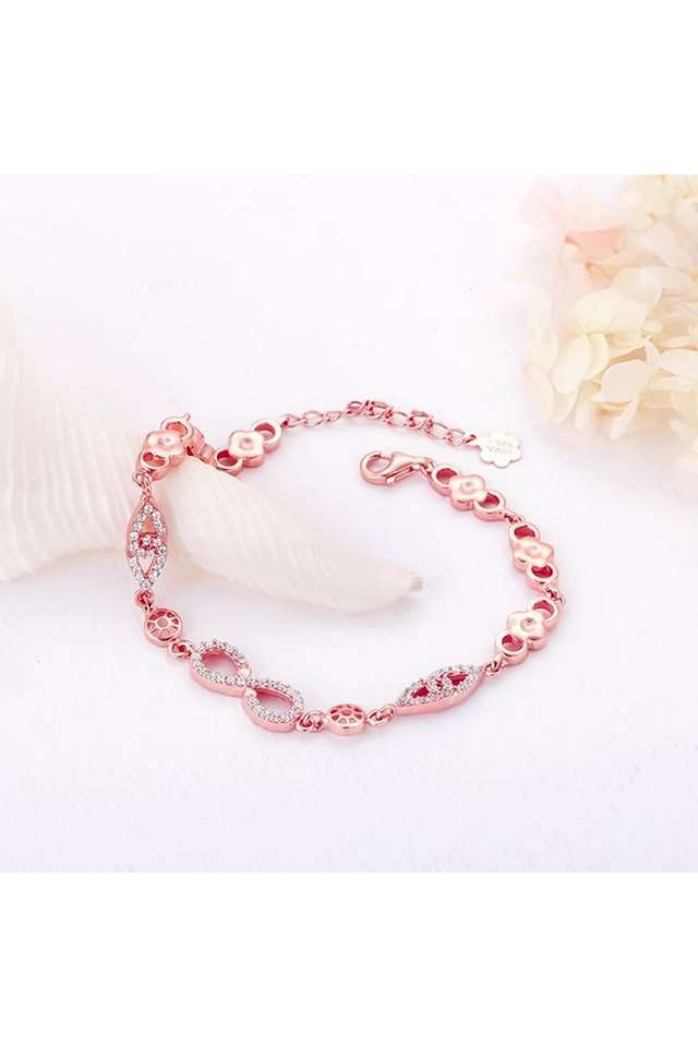Valentines-Rose-Gold-Women-s-Spring-Ring-Clasp-Bracelet