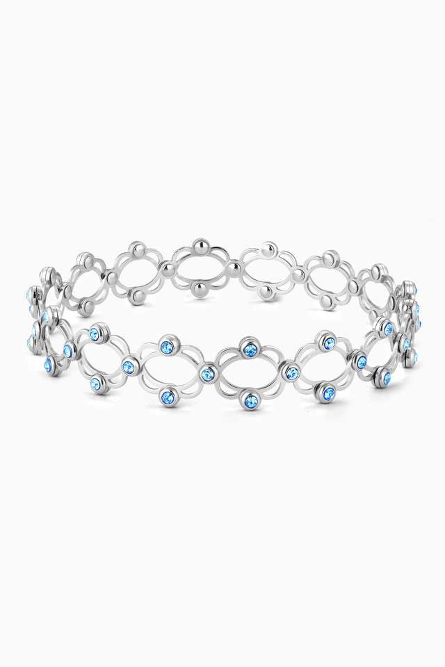 Silver-Supple-Bracelet-with-Aqua-Blue-Stones
