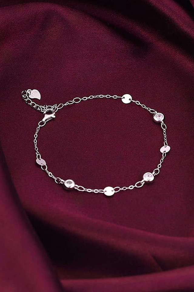 Silver-Zircon-High-on-Charm-Bracelet
