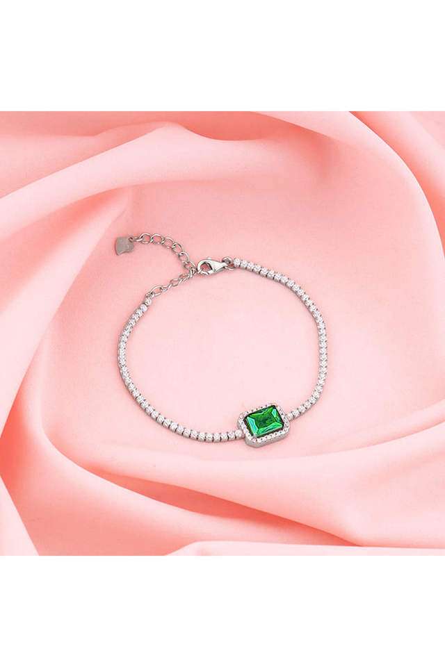 Silver-Opulence-of-Green-Tennis-Bracelet