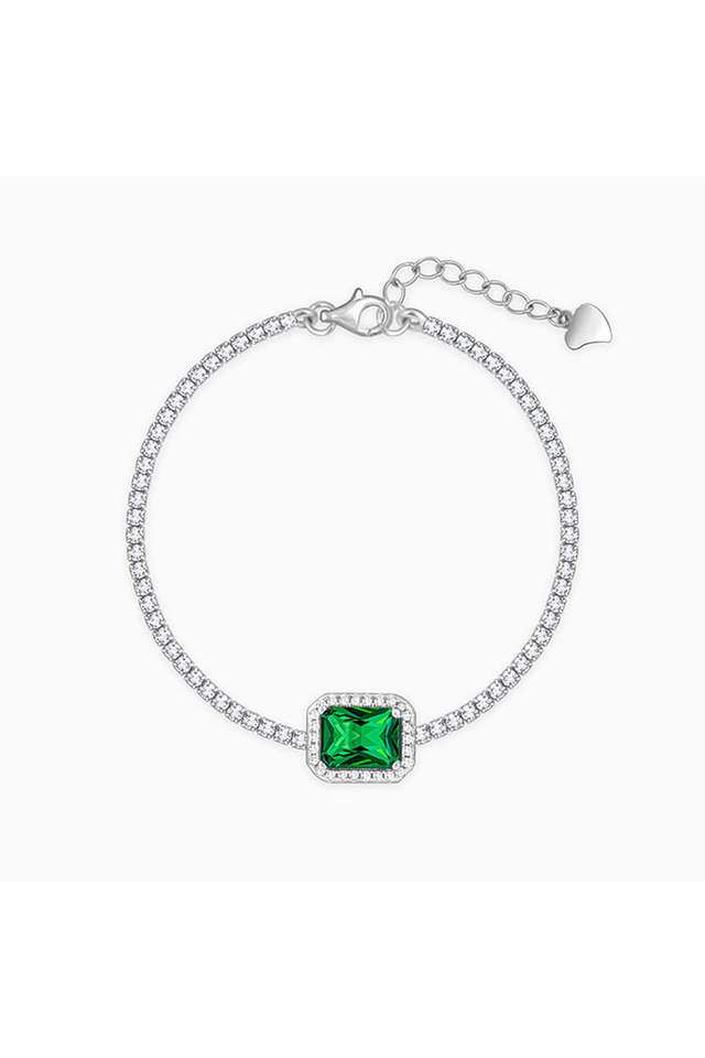 Silver-Opulence-of-Green-Tennis-Bracelet