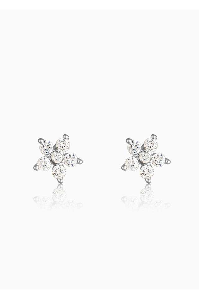 Silver-Floral-earrings
