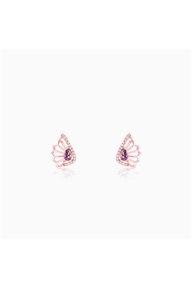 Stylish-Rose-Gold-Art-Treasure-Earrings