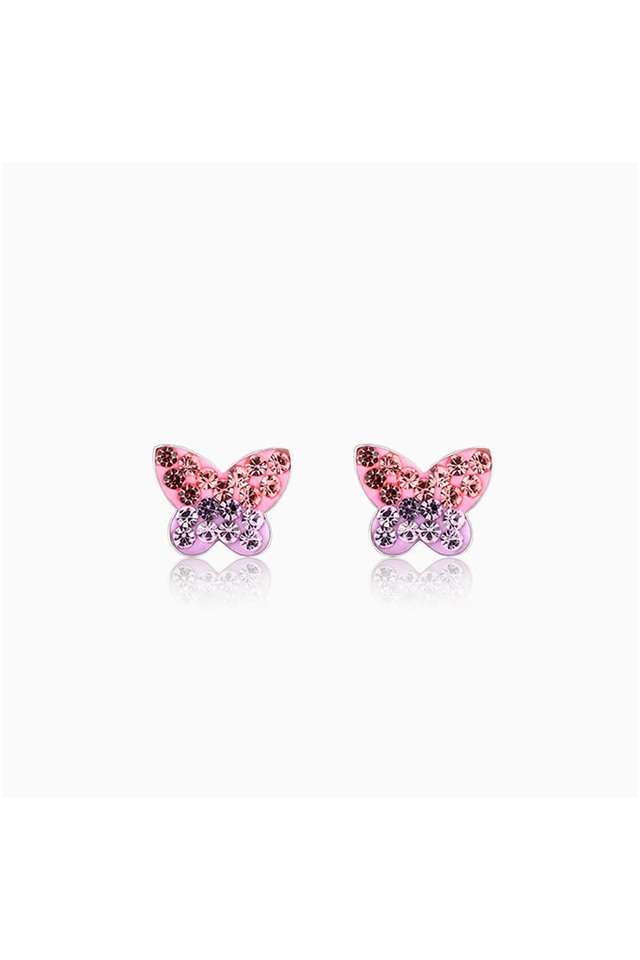 Stylish-Zircon-Push-Back-Clasp-Western-Kids-Earrings
