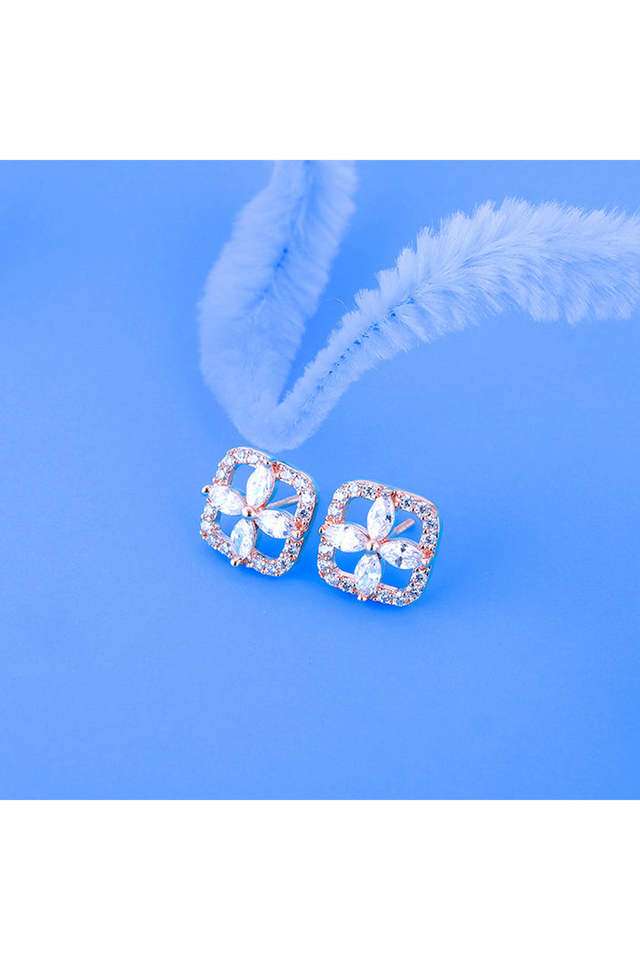 Rose-Gold-Shimmer-Stud-Earrings