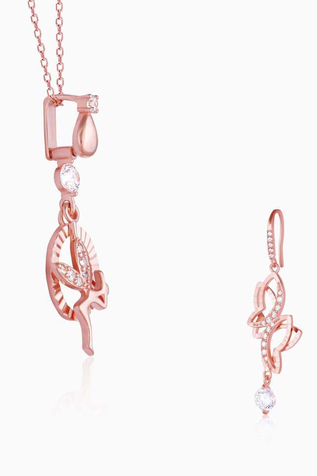 Rose-Gold-Zircon-Fairy-Set-With-Link-Chain