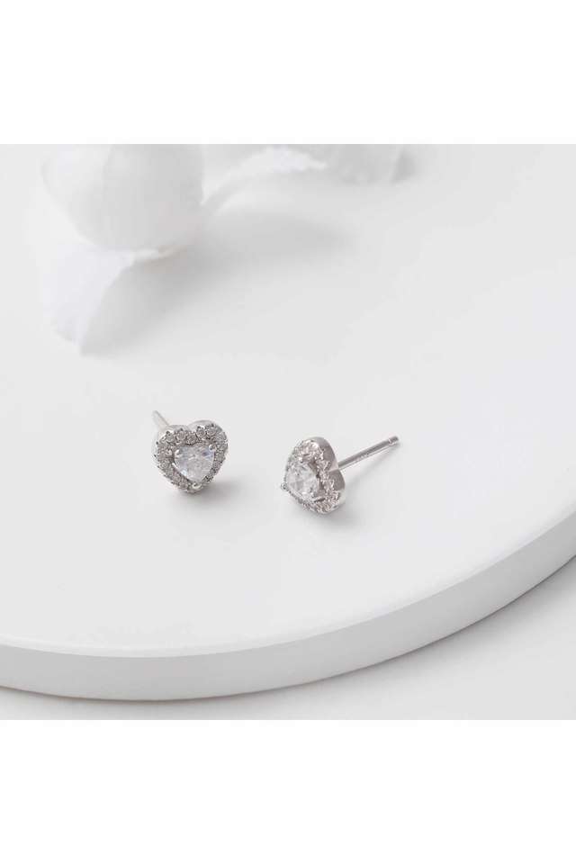 Silver-Shimmer-Heart-Stud-Earrings