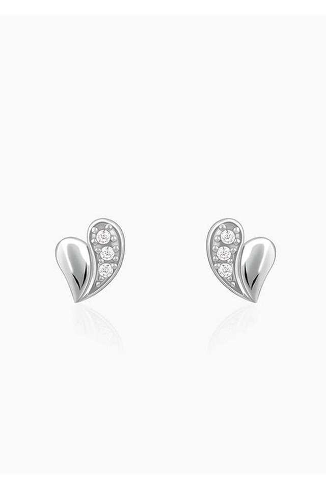 Silver-Bonded-Love-Stud-Earrings