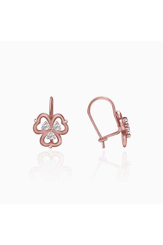 Valentines-Rose-Gold-Women-s-Push-Back-Clasp-Earrings