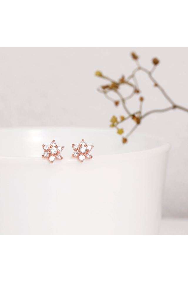 Valentines-Rose-Gold-Women-s-Push-Back-Clasp-Earrings