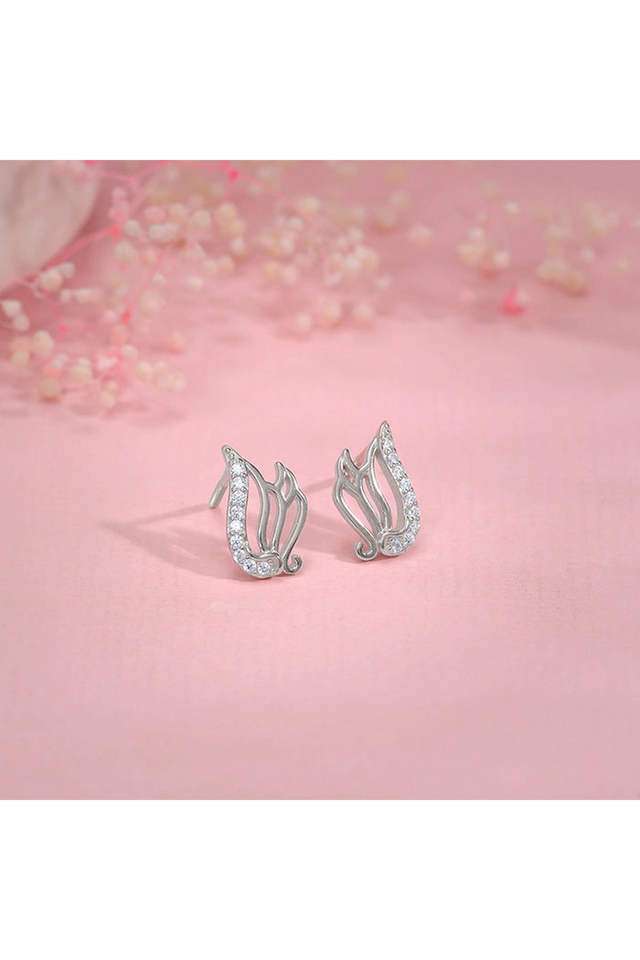 Silver-Zircon-Winged-Earrings