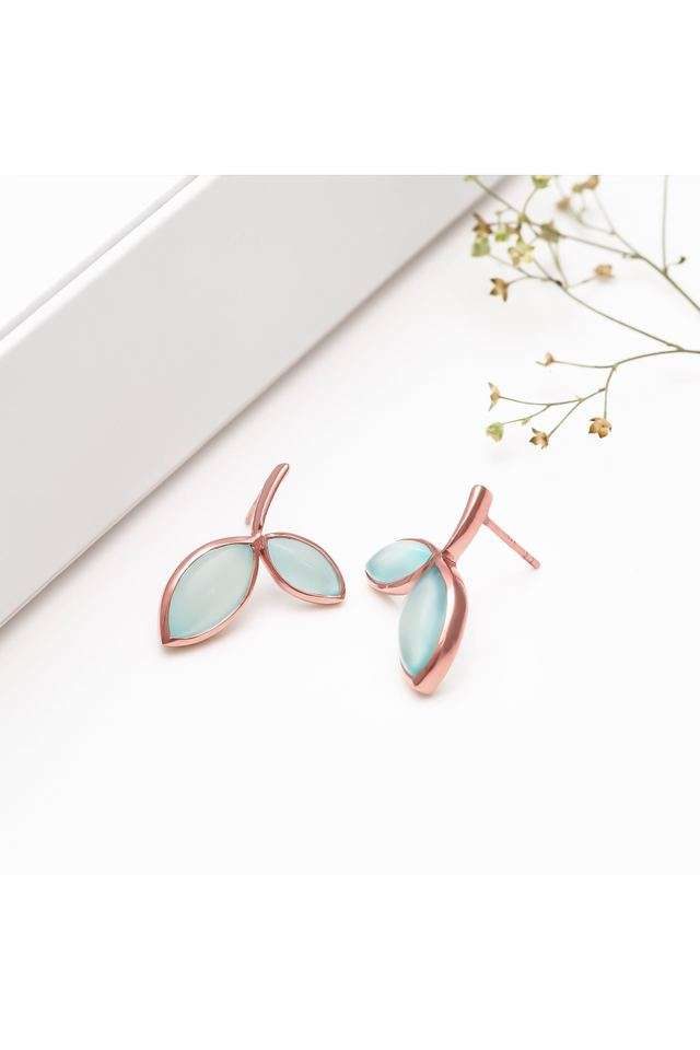 Valentines-Rose-Gold-Women-s-Push-Back-Clasp-Earrings