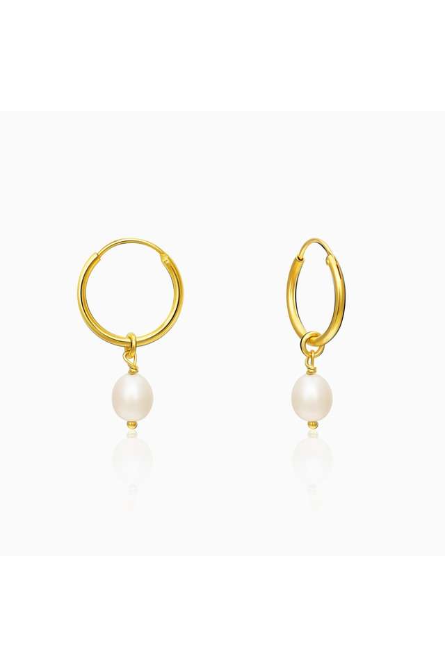 Pearl-Drop-Hoop-Sterling-Silver-Womens-Western-Earrings