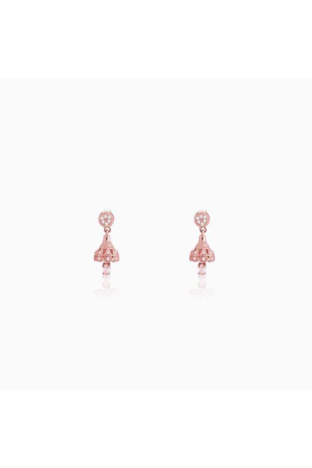 Rose-Gold-Sparkling-Western-Dome-Earrings