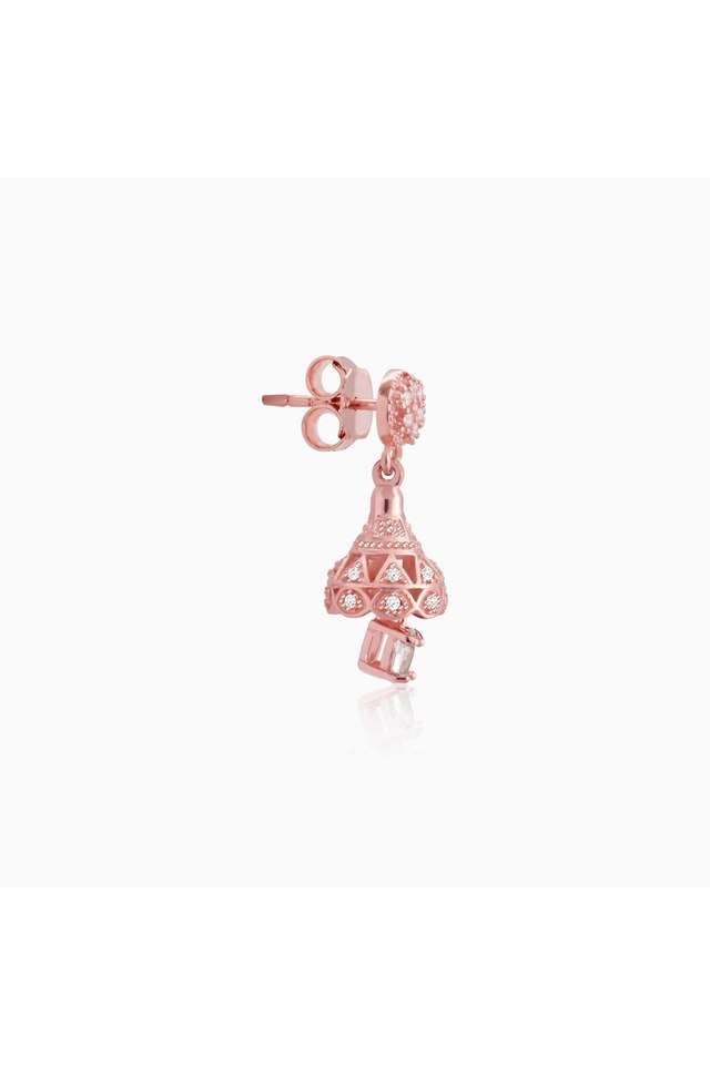 Rose-Gold-Sparkling-Western-Dome-Earrings