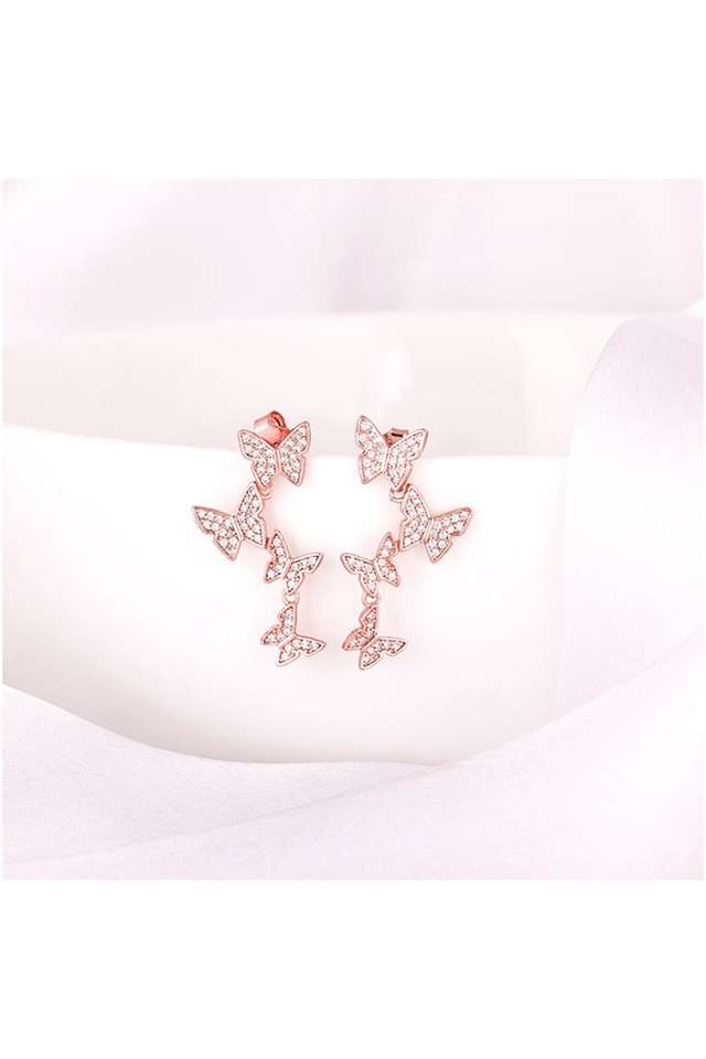 Stylish-Zircon-Push-Back-Clasp-Western-Womens-Earrings