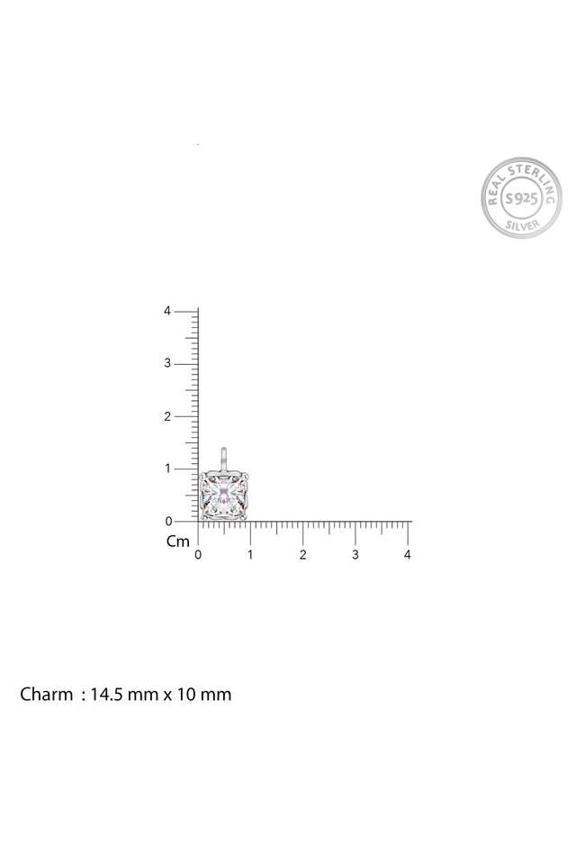 Sterling-Silver-Cubic-Zirconia-Womens-Western-Pendant