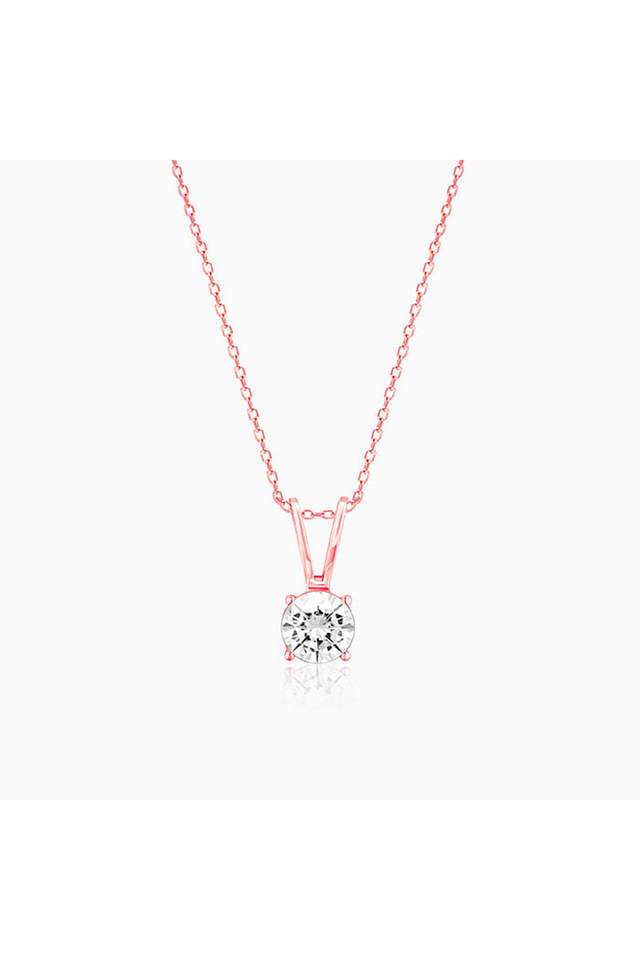 Rose-Gold-Zircon-Pendant-with-Link-Chain
