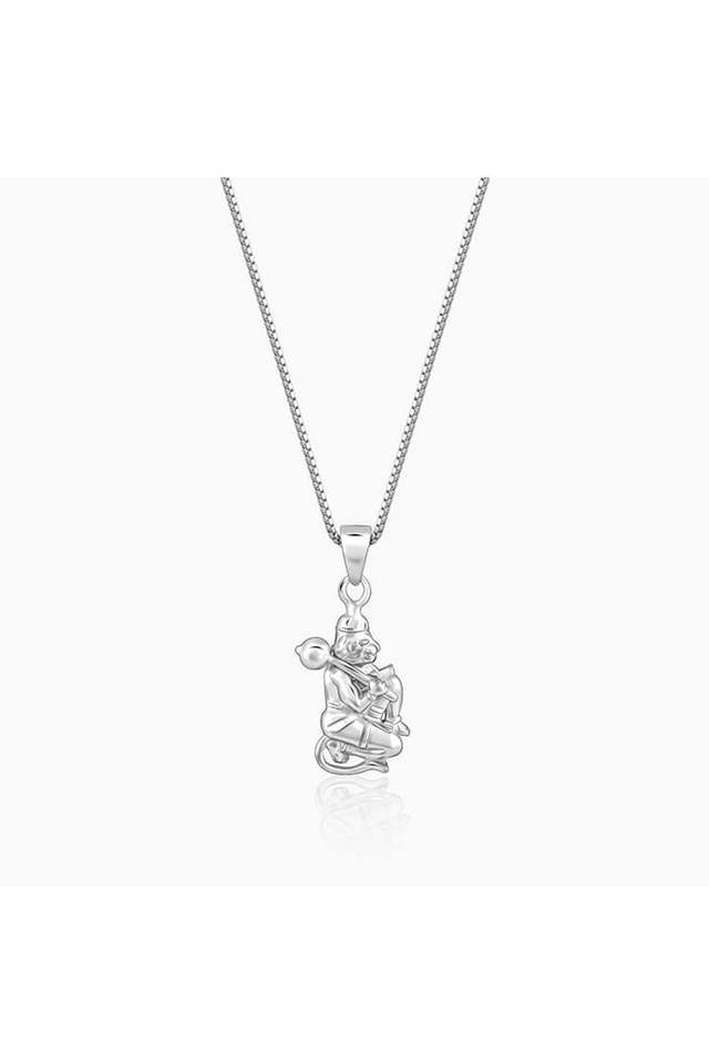 Silver-Hanuman-Pendant-With-Box-Chain-For-Him