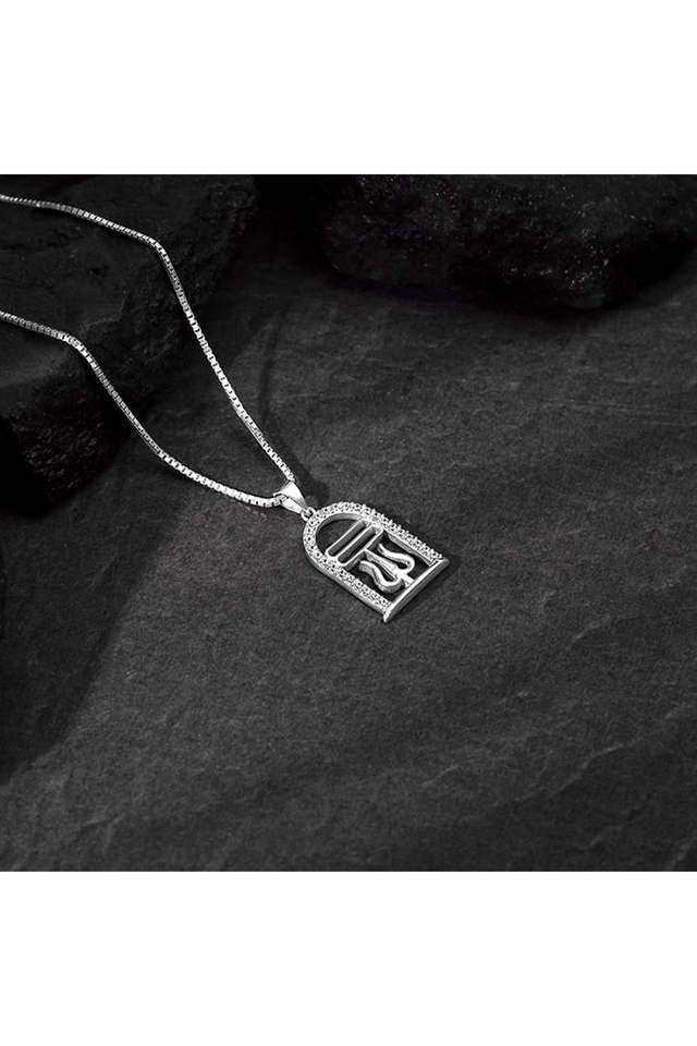 Silver-Mahadev-Tripund-&-Trishul-Pendant-With-Box-Chain-For-Him