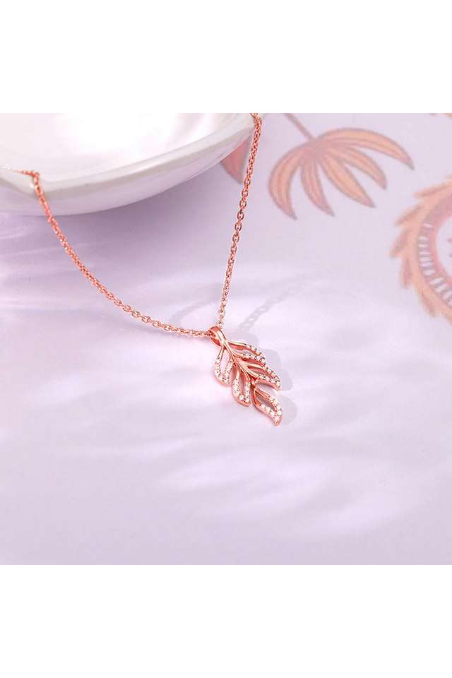 Rose-Gold-Komal-Pankh-Pendant-With-Link-Chain
