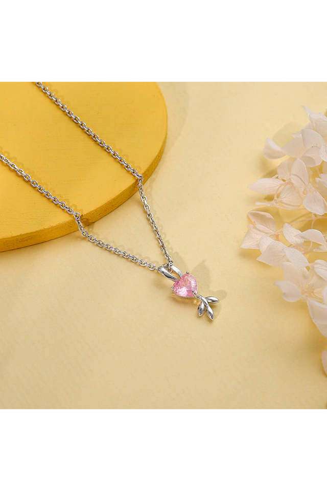 Silver-Hearts-in-Bloom-Pendant-With-Link-Chain