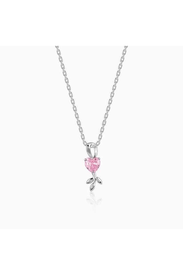 Silver-Hearts-in-Bloom-Pendant-With-Link-Chain