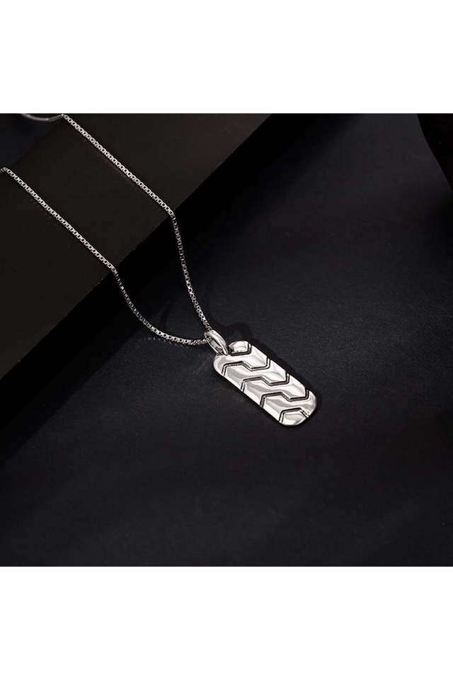 Oxidised-Silver-Humble-Pendant-With-Box-Chain-For-Him