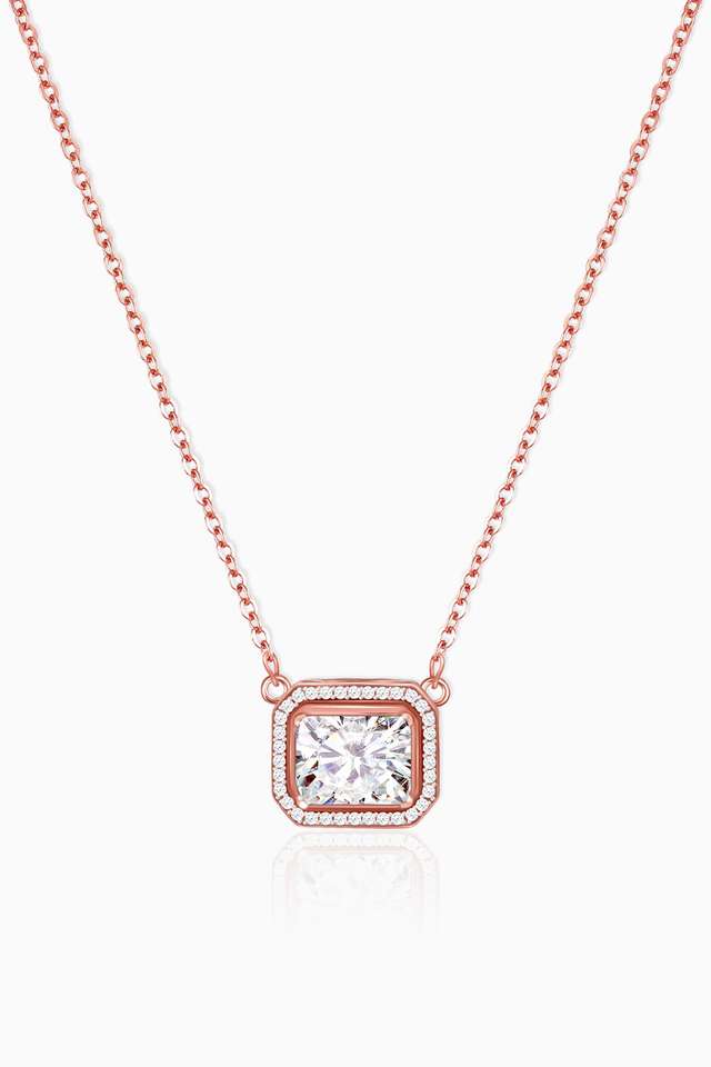 Sterling-Silver-Cubic-Zirconia-Womens-Western-Pendant