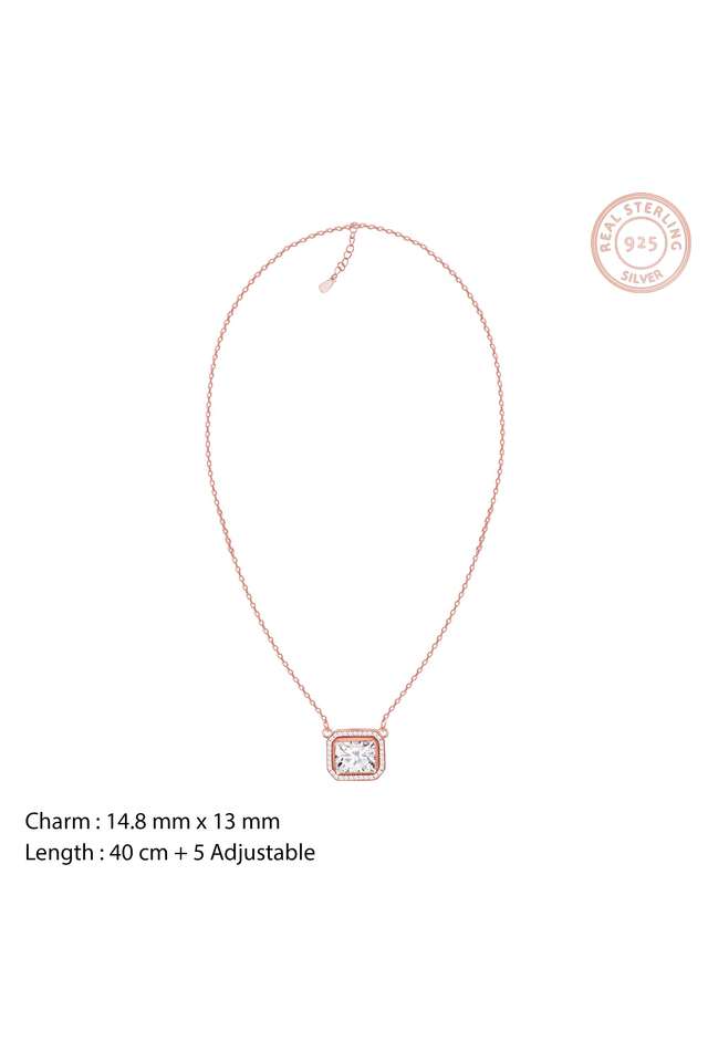 Sterling-Silver-Cubic-Zirconia-Womens-Western-Pendant