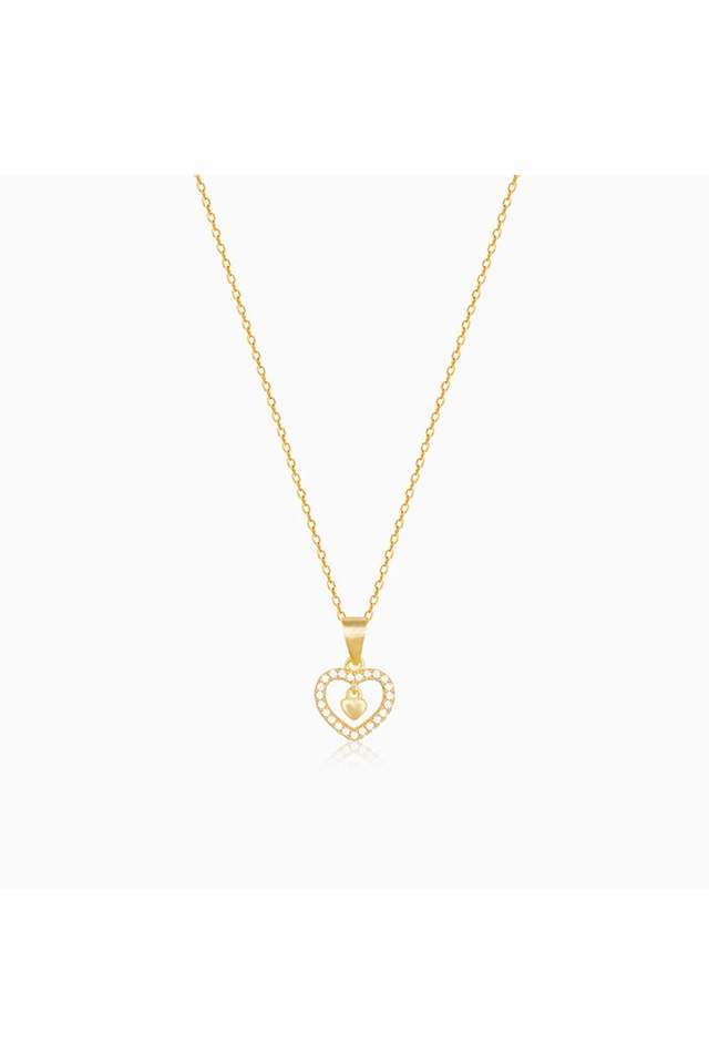 Golden-Love-Droplet-Pendant-With-Link-Chain